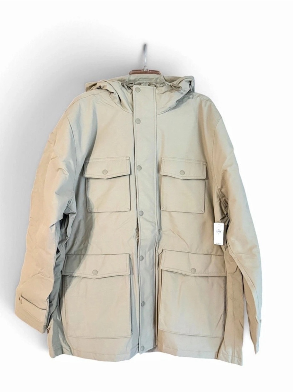 Gap Lightweight Men's Utility Jacket NWT Hooded Beige XL